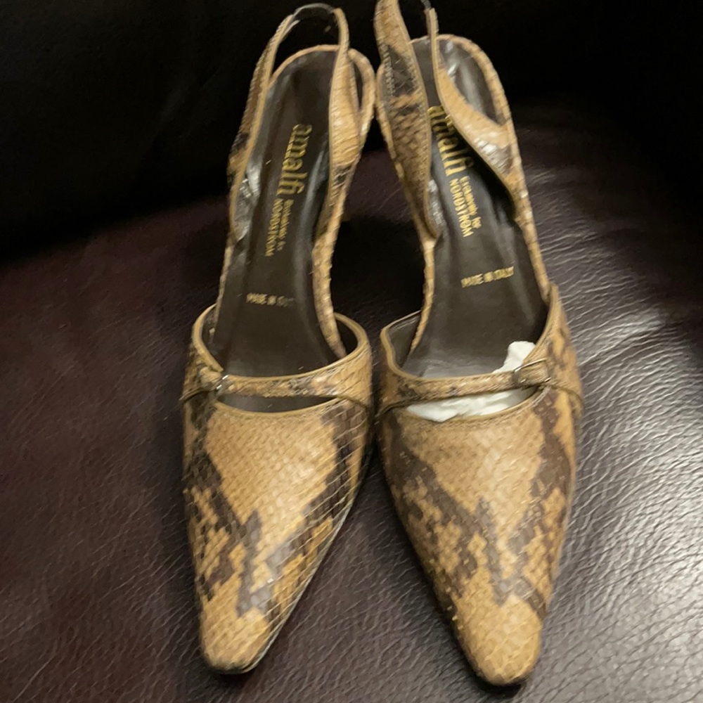 Amalfi brown snakeskin shoes - new with tag